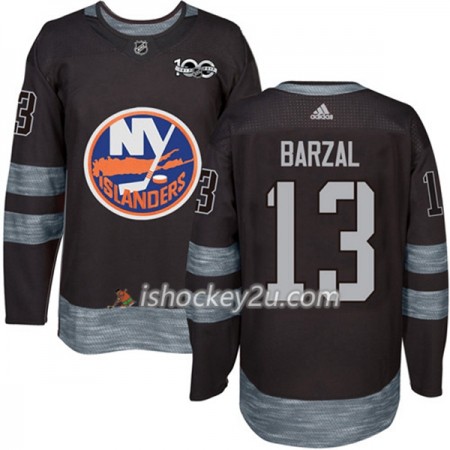 Mænd NHL New York Islanders Trøje Mathew Barzal 13 1917-2017 100th Anniversary Adidas Sort Authentic